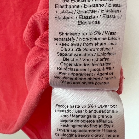 Super soft coral pink rolled sleeve tee, T-shirt, pink shirt, pink summer top - Picture 5 of 5